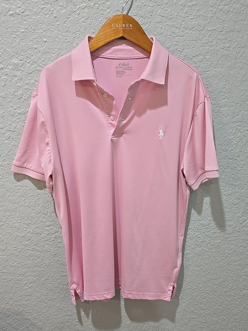 Polo by Ralph Lauren Light Pink Polo Shirt with Embroidered Pony